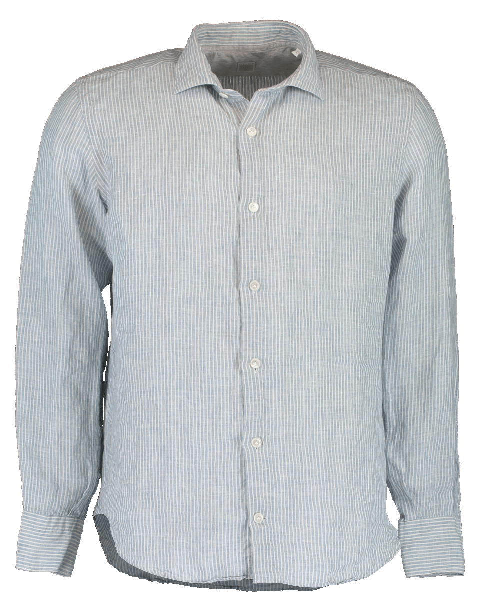ELEVENTY-Striped Stretch Cotton Pique Shirt-