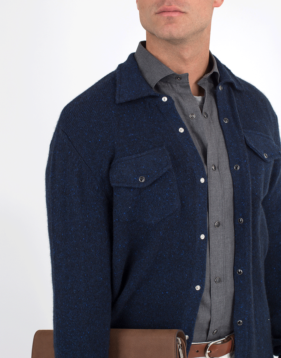 ELEVENTY-Western Cashmere Shirt-