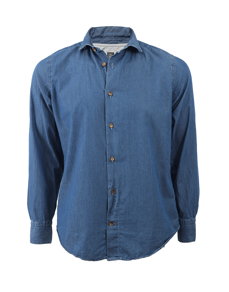 ELEVENTY-Chambray Collar Shirt-