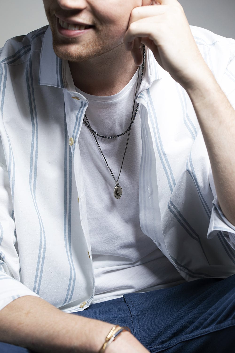 ELEVENTY-Dandy Button Up Shirt - Denim-