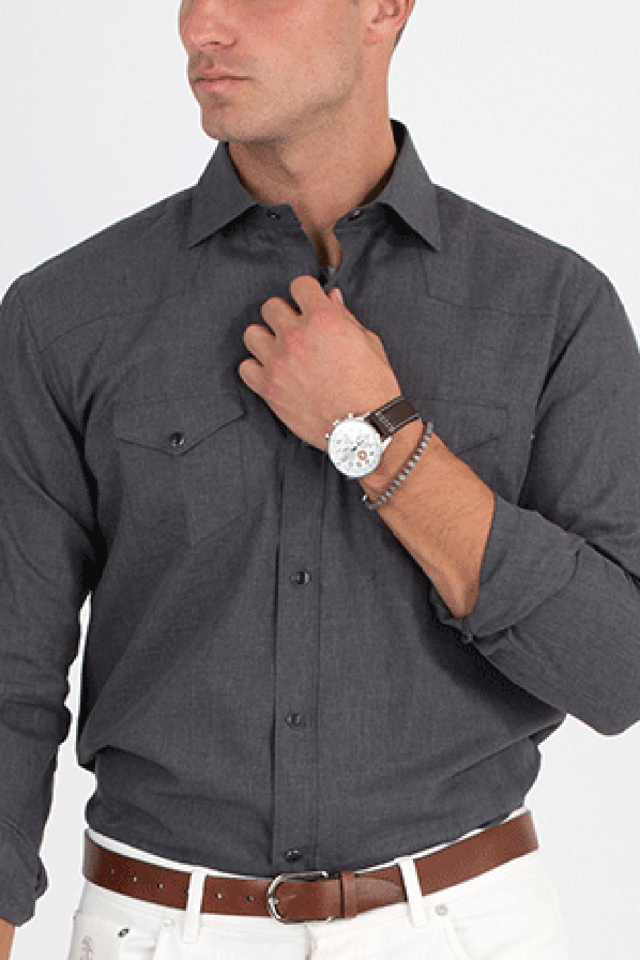 ELEVENTY-Texas Snap Shirt-
