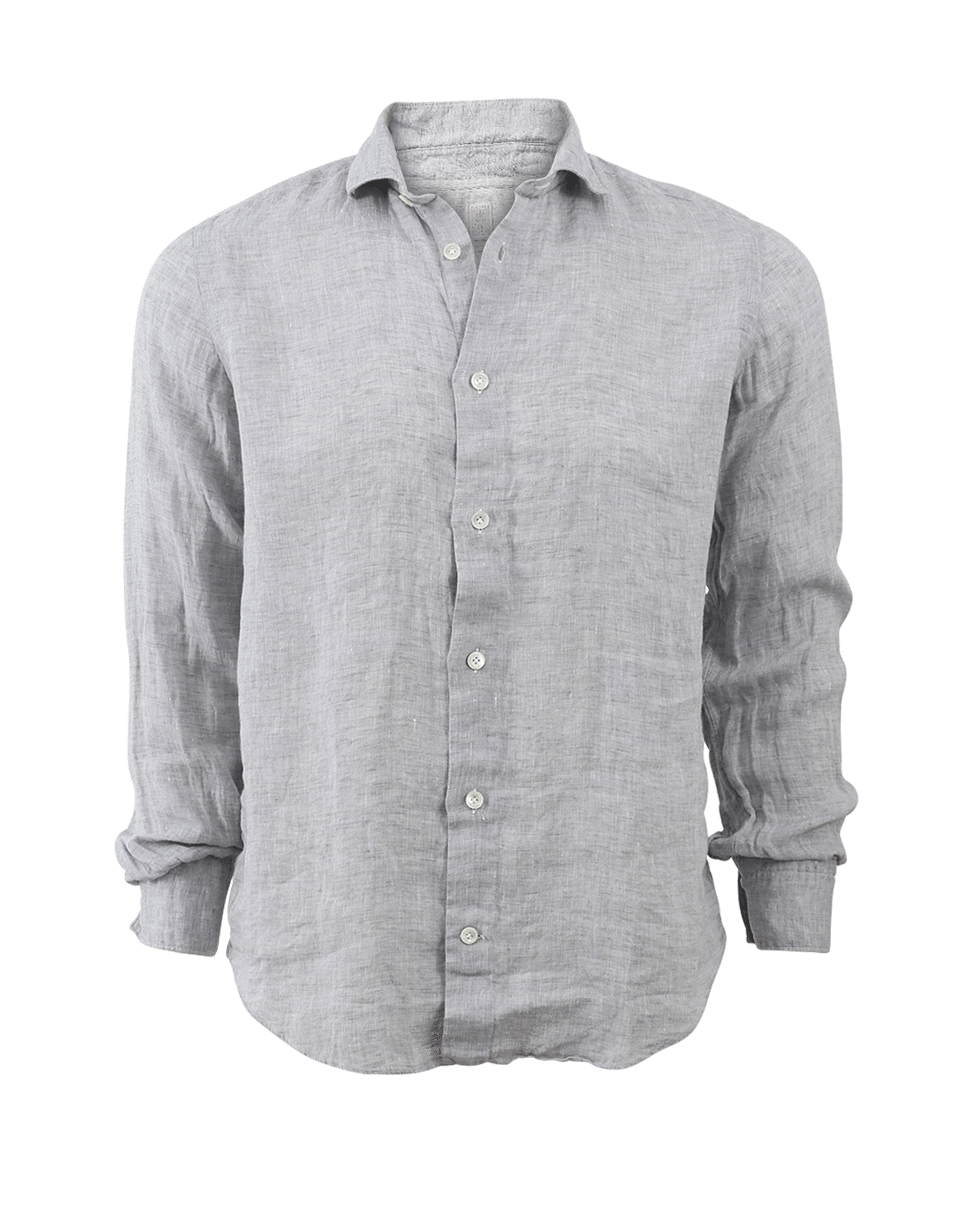 ELEVENTY-Melange Dobby Shirt-