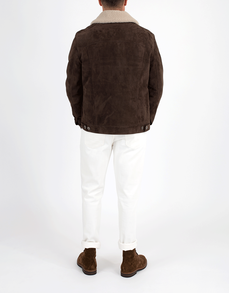 ELEVENTY-Button Down Suede Jacket-
