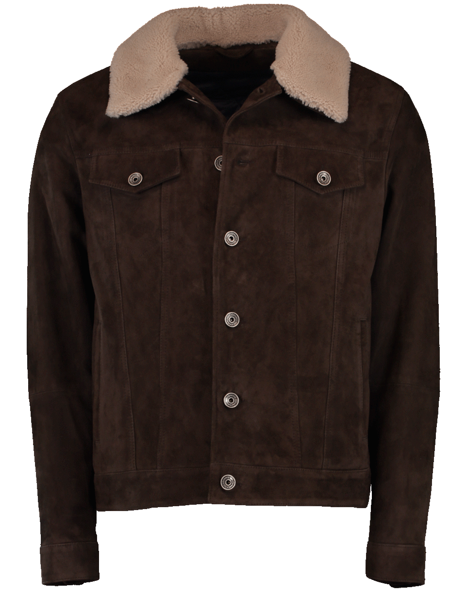 ELEVENTY-Button Down Suede Jacket-