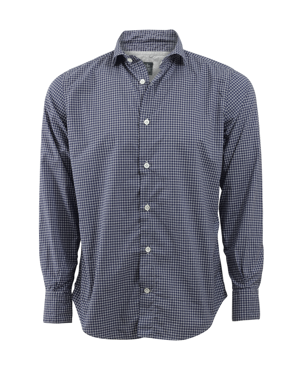 ELEVENTY-Plaid Collared Shirt-