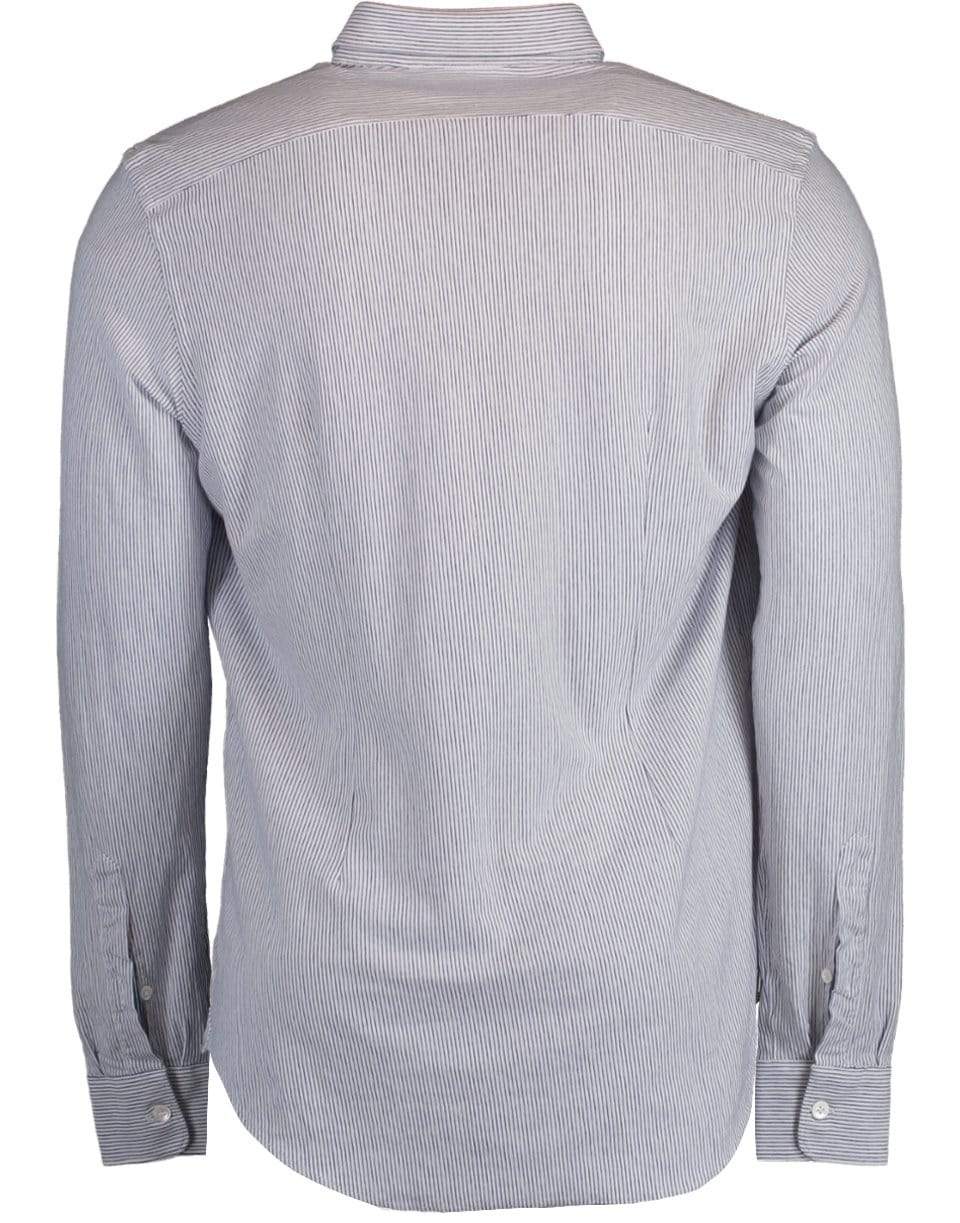 ELEVENTY-Stretch Cotton Pinstripe Shirt-