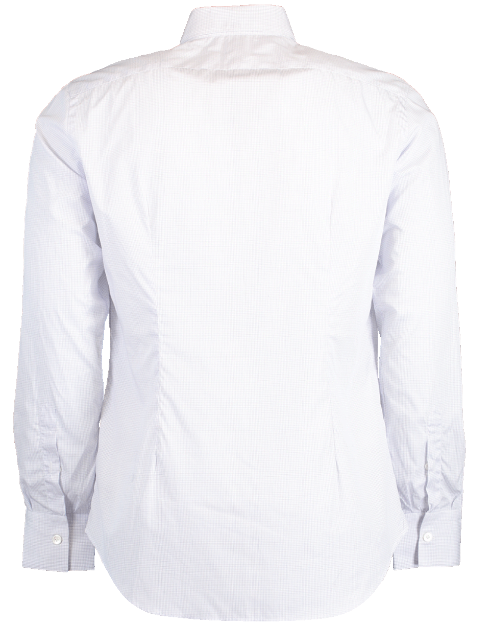 ELEVENTY-Micro Check Button Down Shirt-
