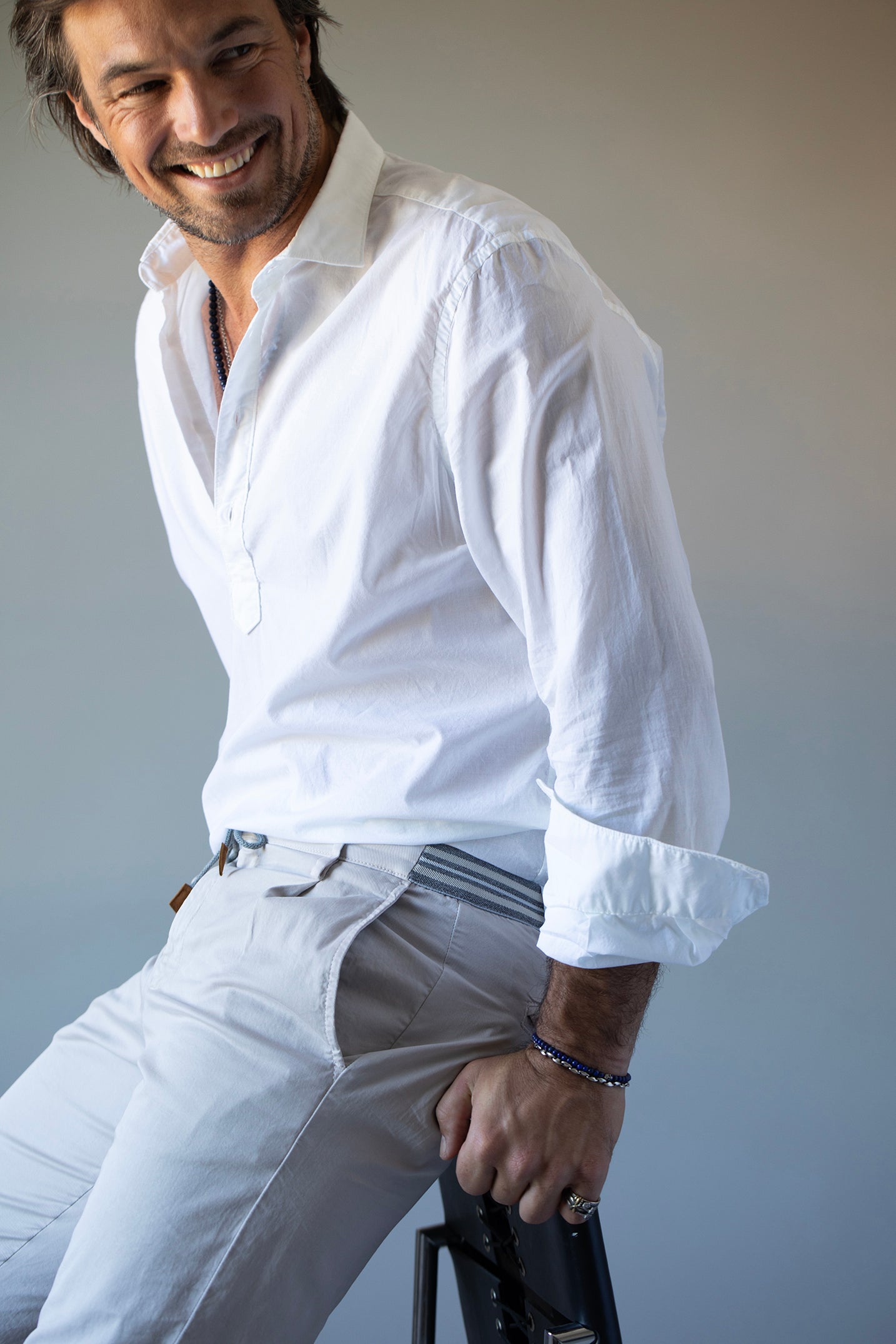 ELEVENTY-Button Down Polo - Bianco-