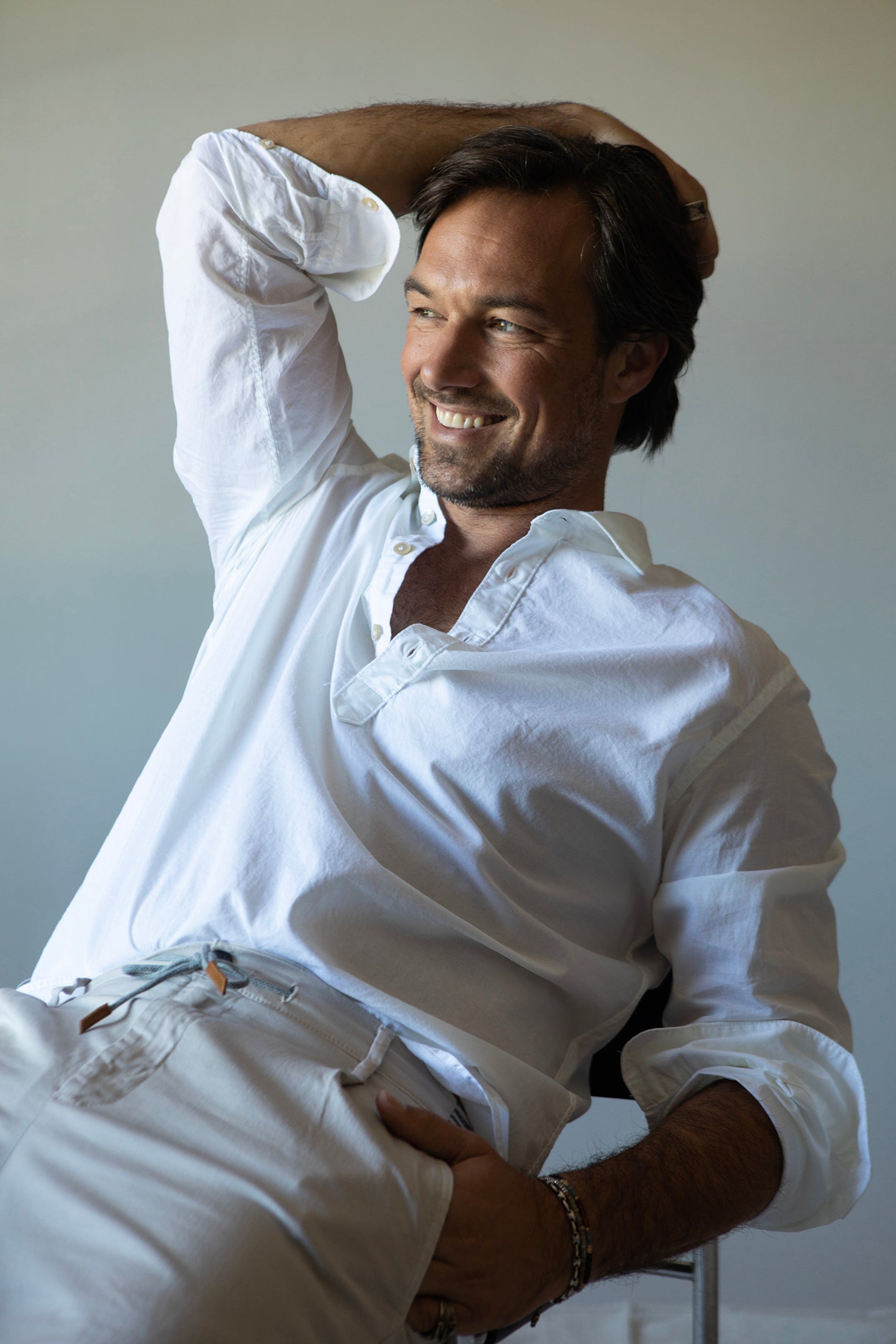 ELEVENTY-Button Down Polo - Bianco-
