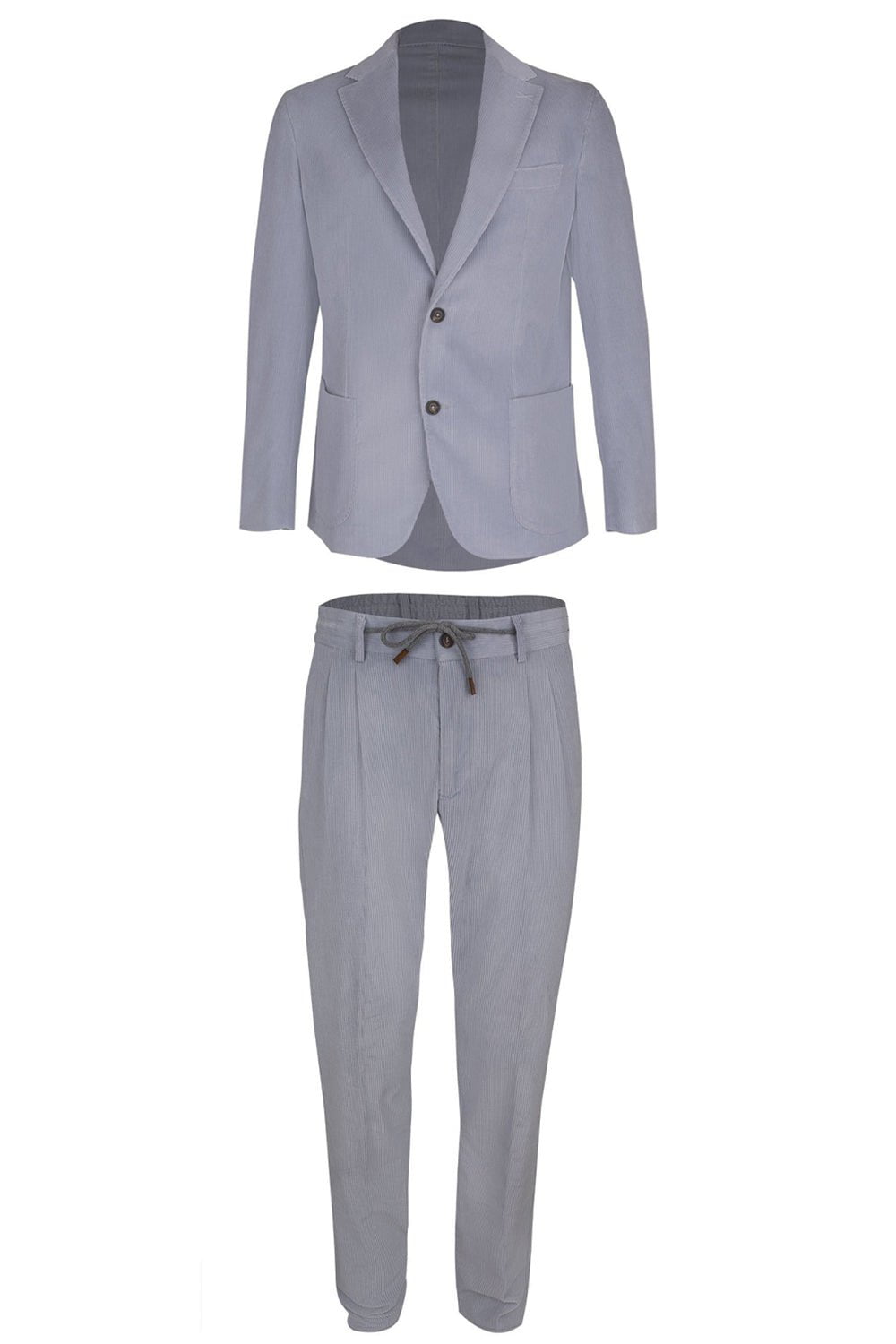 ELEVENTY-Corduroy Suit - Blue-