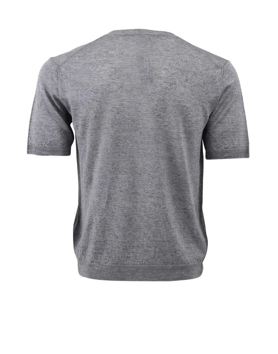 ELEVENTY-Linen Henley T-Shirt-