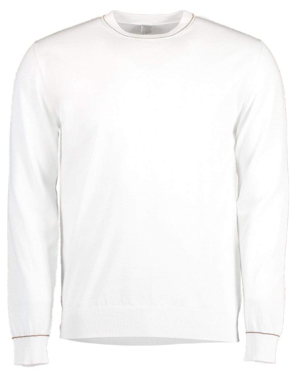 ELEVENTY-Bianco Round Neck Sweater-