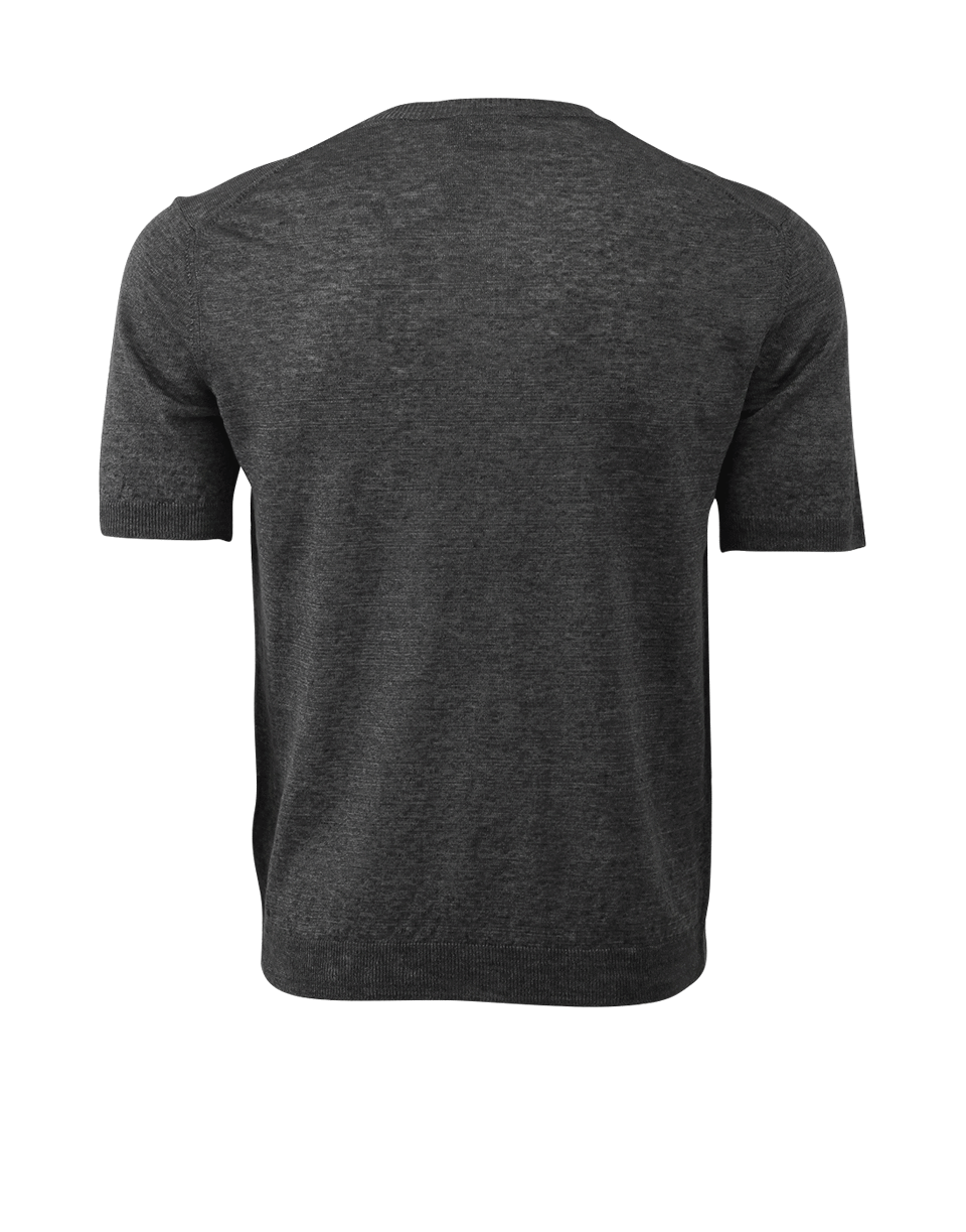 ELEVENTY-Linen Henley T-Shirt-