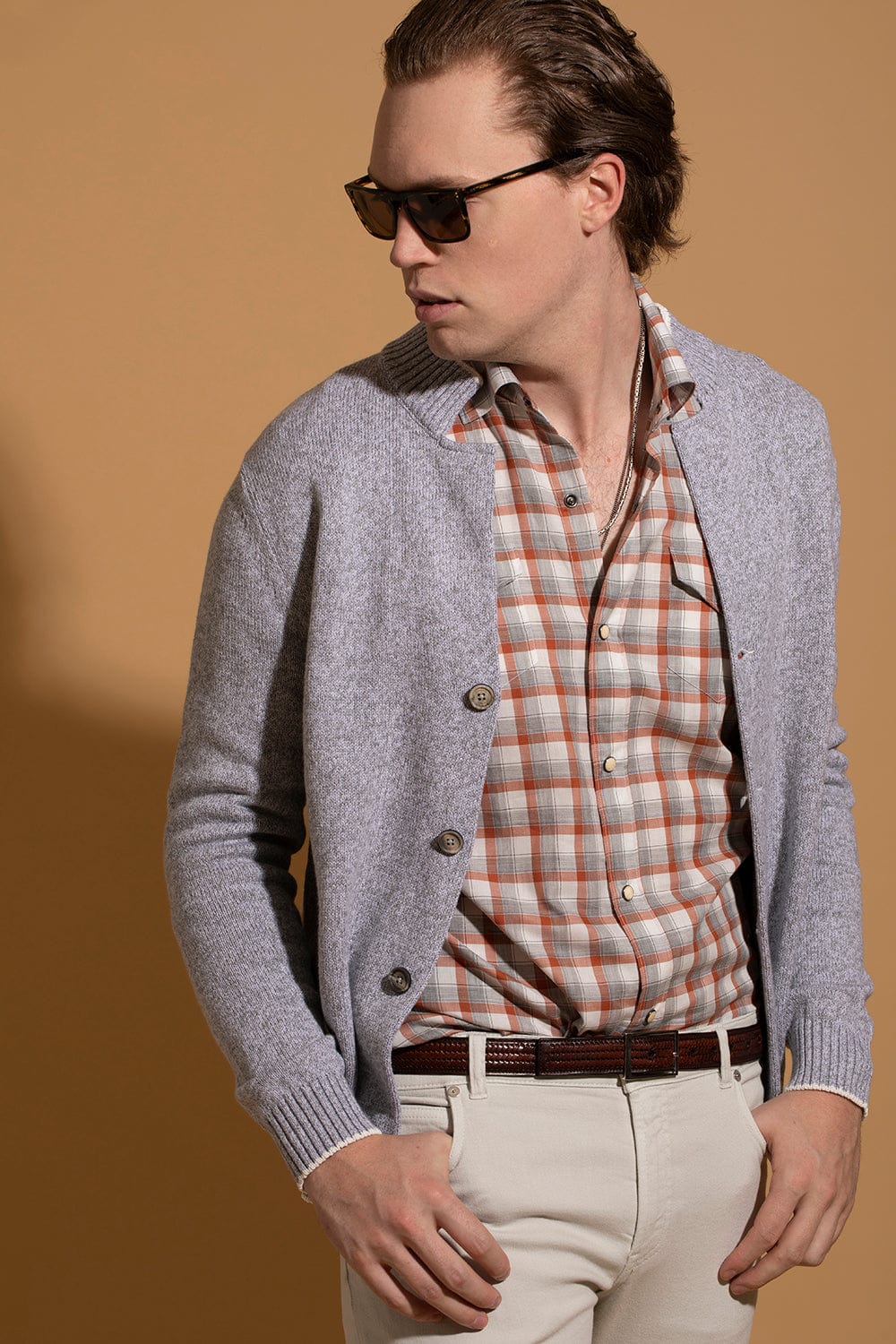 ELEVENTY-Knitted Jacket - Grey White-