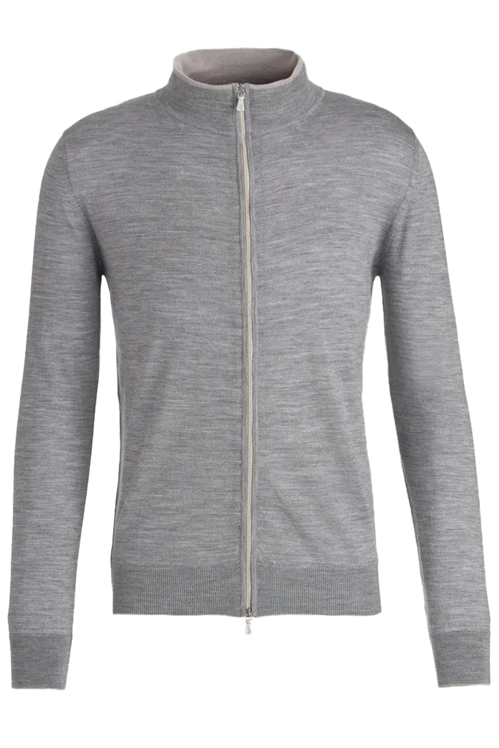ELEVENTY-Full-Zip Sweater - Grey Sand-