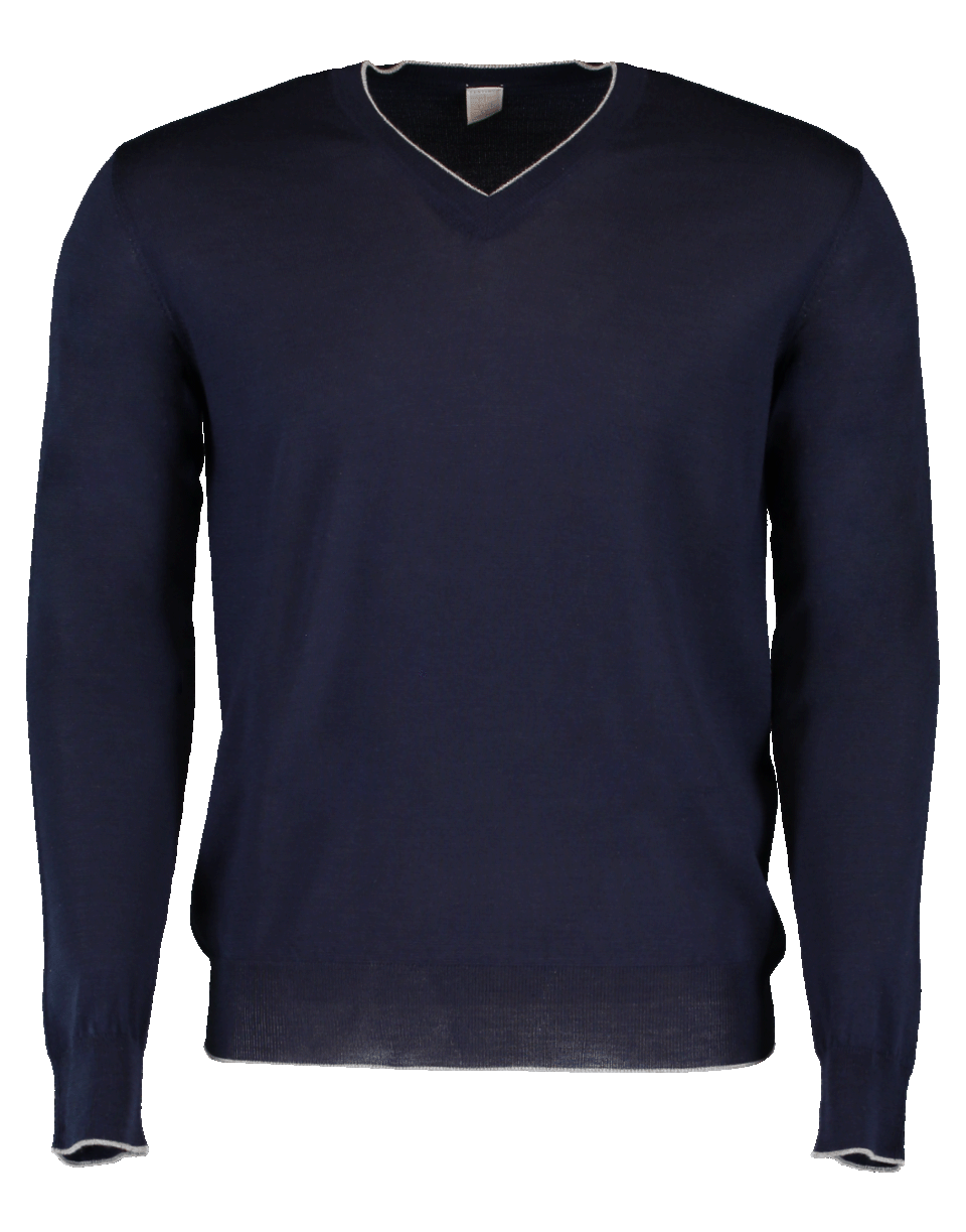ELEVENTY-Fine Guage V-Neck Sweater-