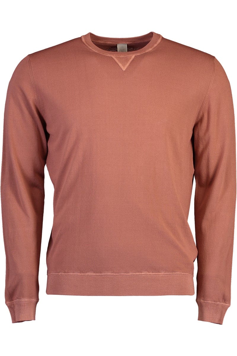 ELEVENTY-Long Sleeve Round Neck Sweater - Pink-