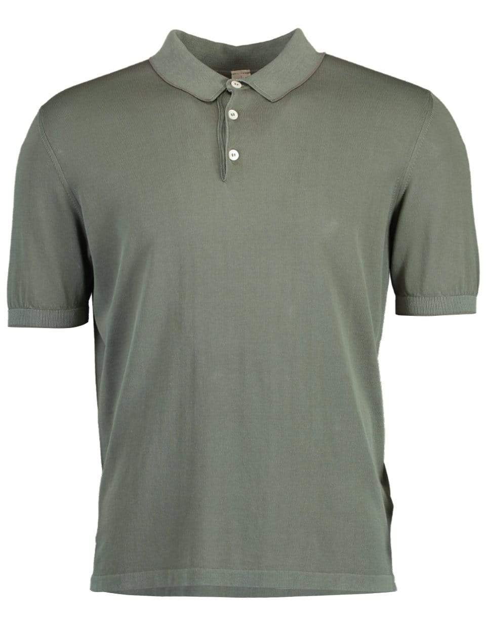 ELEVENTY-Salvia Short Sleeve Piped Polo-