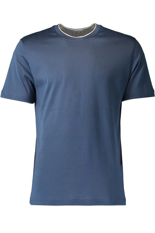 Short Sleeve Tee - Royal Blue White-BLUE-S-MENSCLOTHINGTEE-ELEVENTY