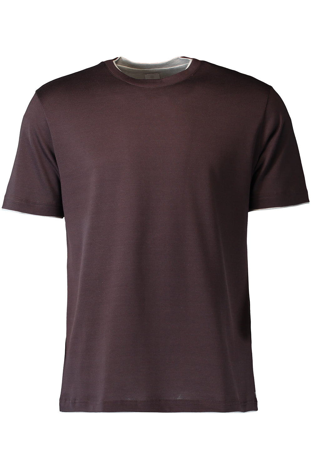 Short Sleeve Tee - Burgundy Light Grey-RED-S-MENSCLOTHINGTEE-ELEVENTY
