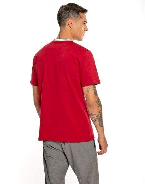ELEVENTY-Rosso Round Neck T-Shirt-
