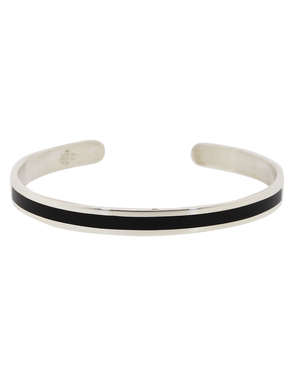 ELEVENTY-Inlay Sterling Cuff-BLACK