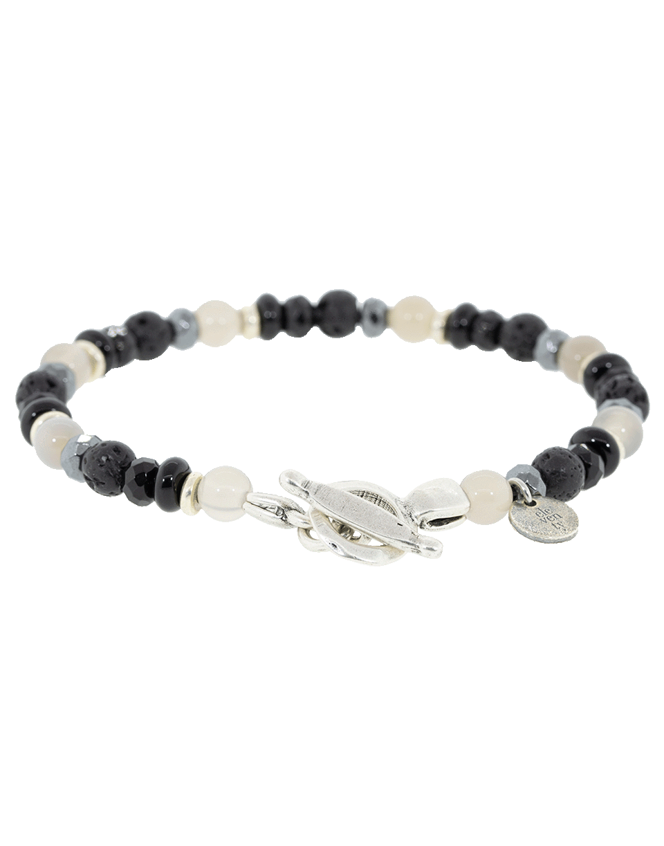 ELEVENTY-Mixed Stone Bracelet-BLACK