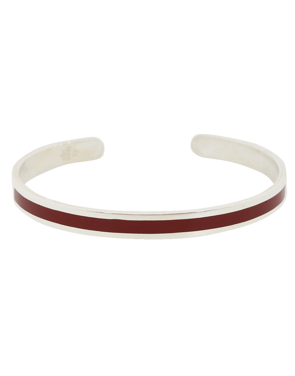 ELEVENTY-Inlay Sterling Cuff-RED