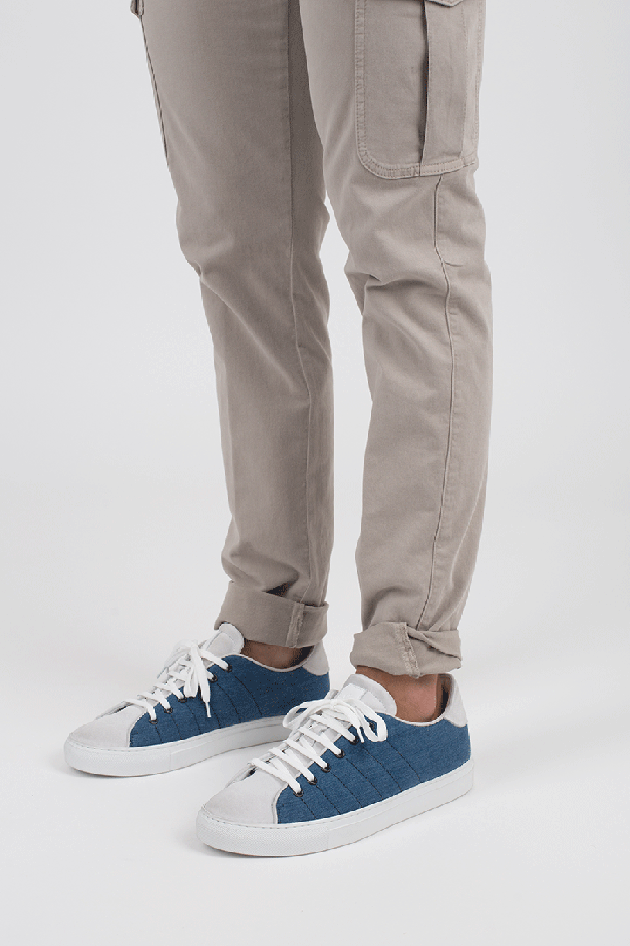ELEVENTY-Men's Two Tone Lace Sneaker-