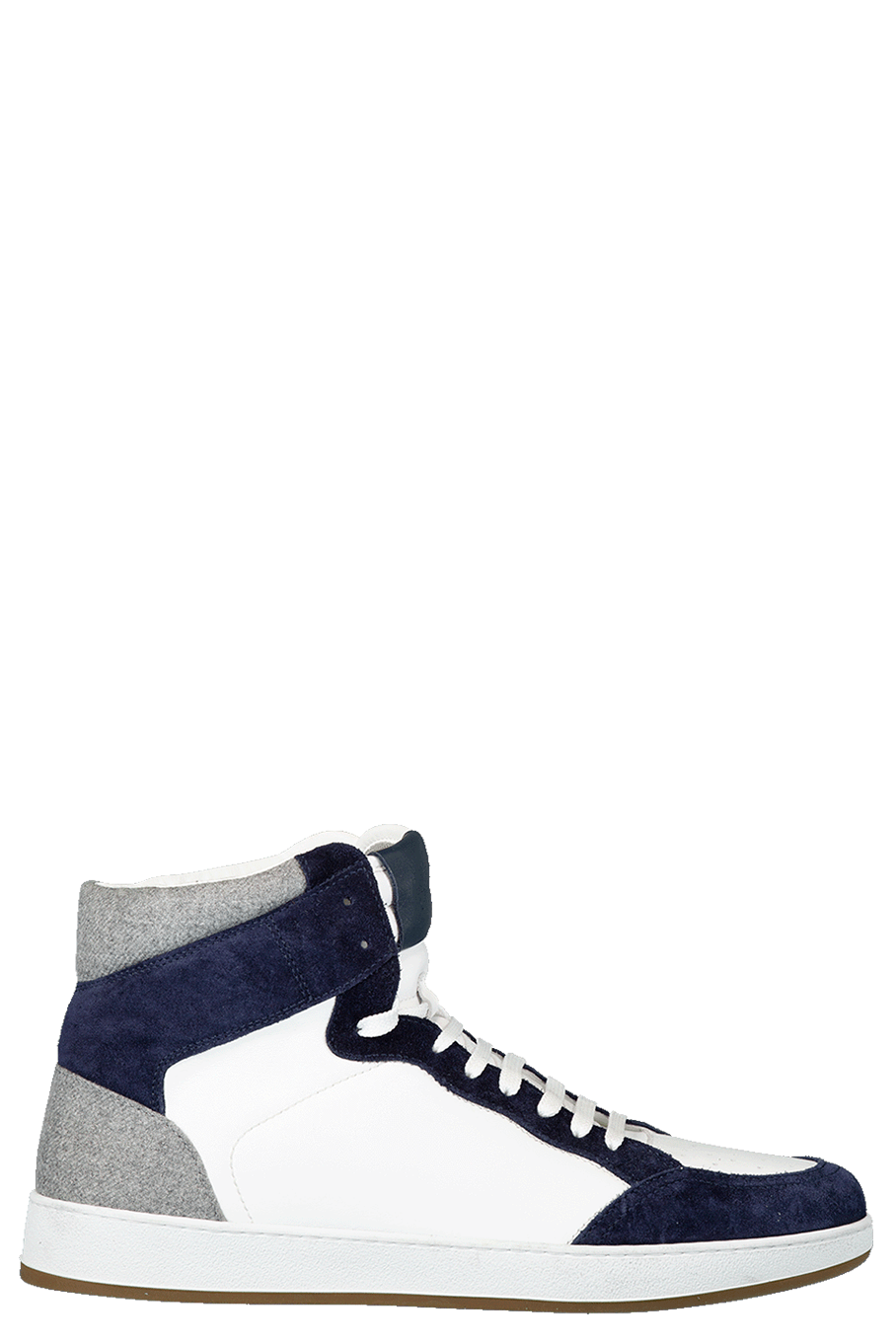 ELEVENTY-Men's Mix Media High Top Sneakers-