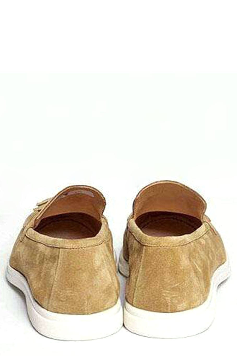 ELEVENTY-Moccasin Boat Shoe with Tassels - Tortora-