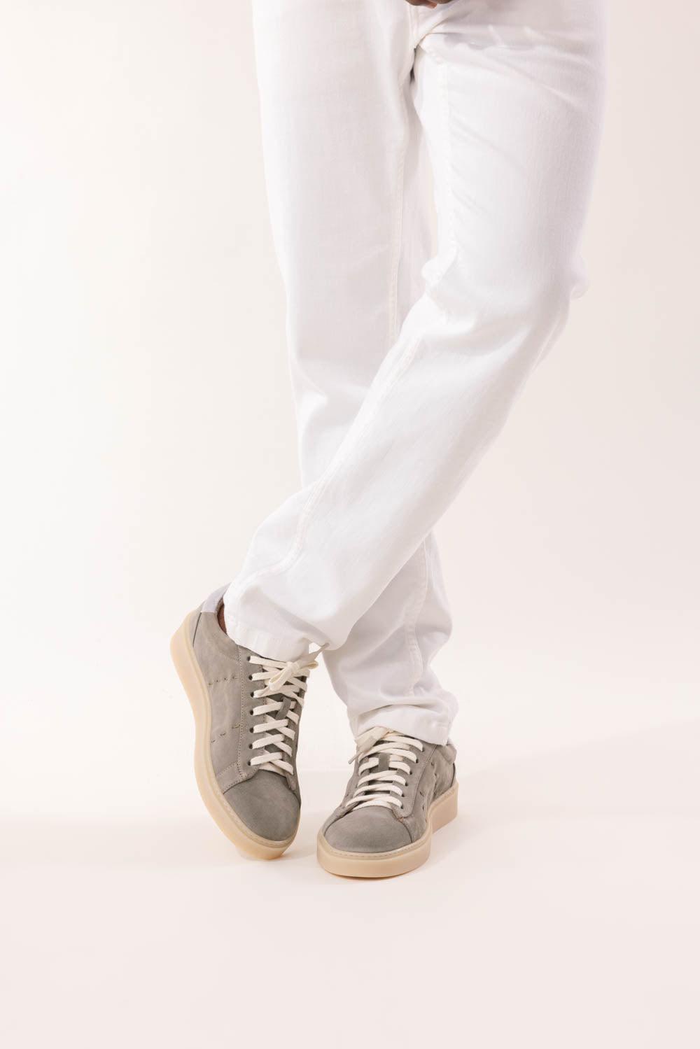 ELEVENTY-Suede Sneaker - Miltitary-