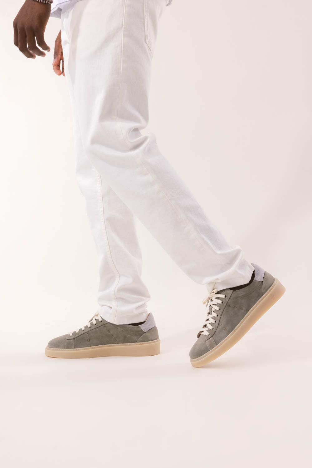 ELEVENTY-Suede Sneaker - Miltitary-