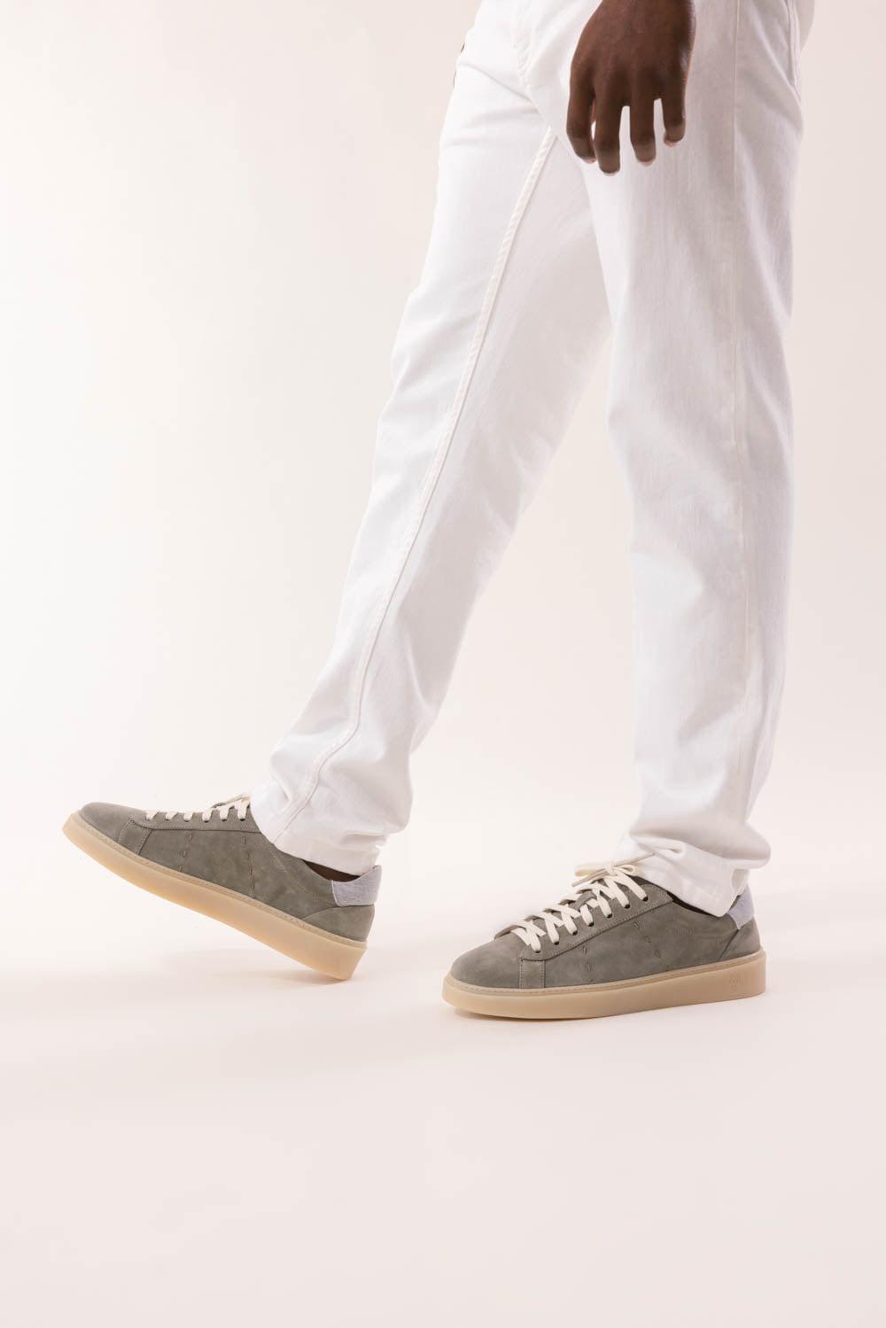 ELEVENTY-Suede Sneaker - Miltitary-