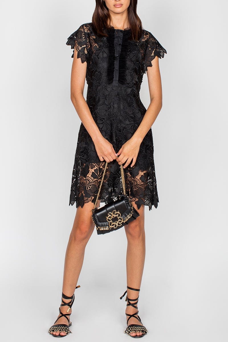 ELIE SAAB-Macrame Short Dress-