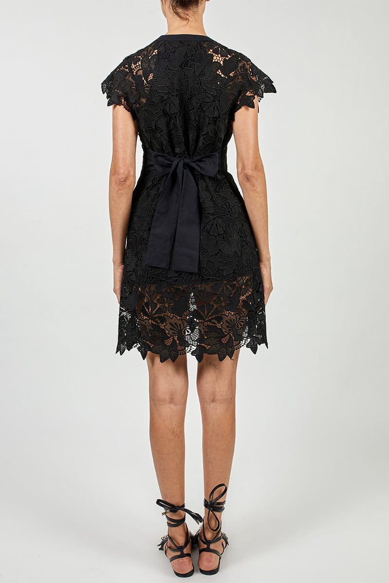 ELIE SAAB-Macrame Short Dress-