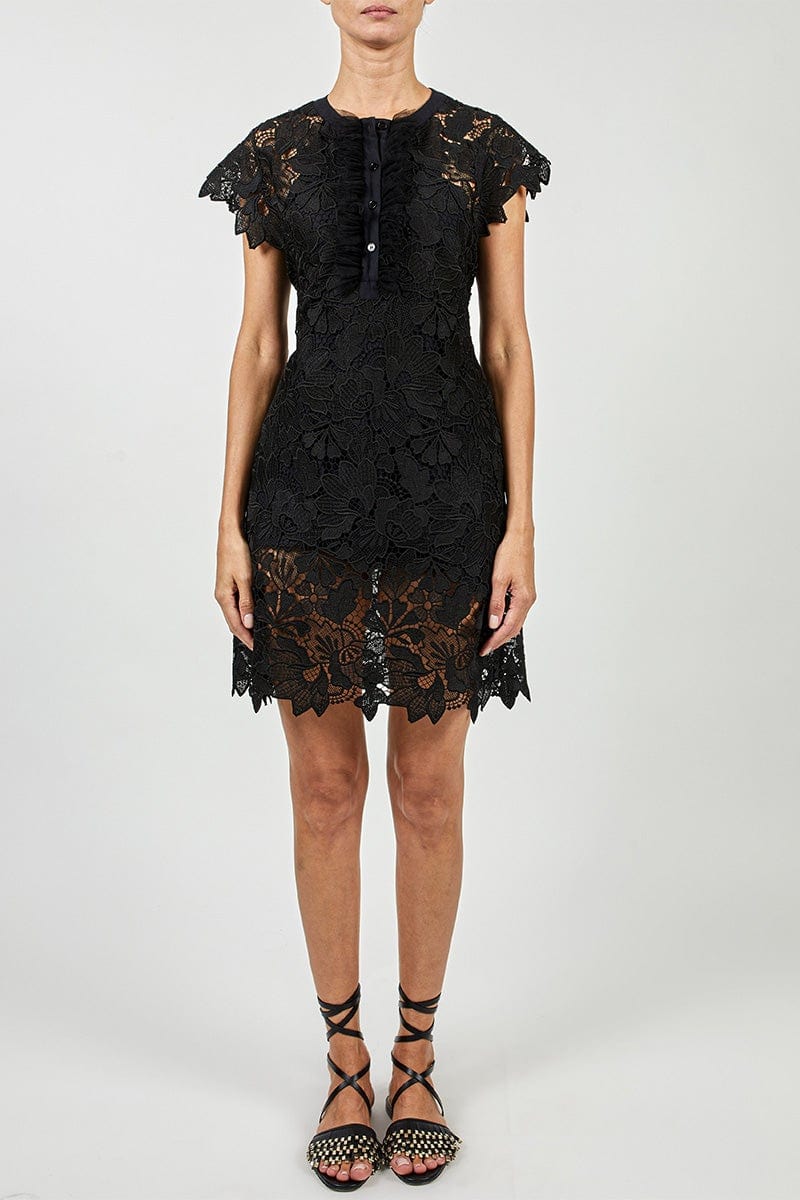 ELIE SAAB-Macrame Short Dress-