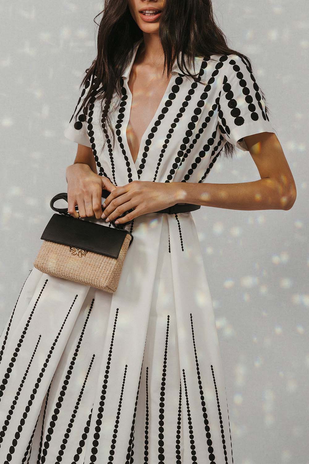 ELIE SAAB-Embroidered Midi Dress-