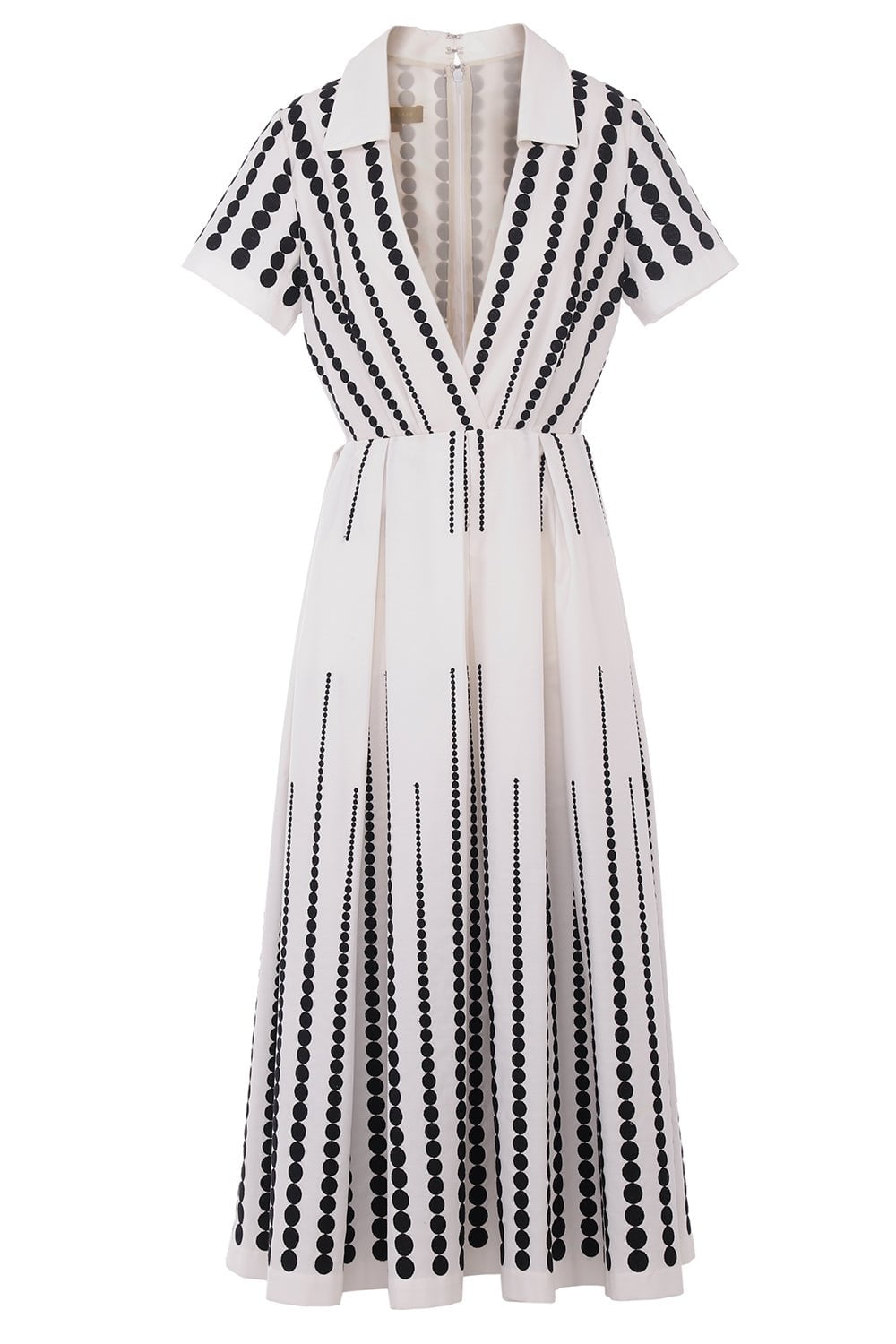 ELIE SAAB-Embroidered Midi Dress-