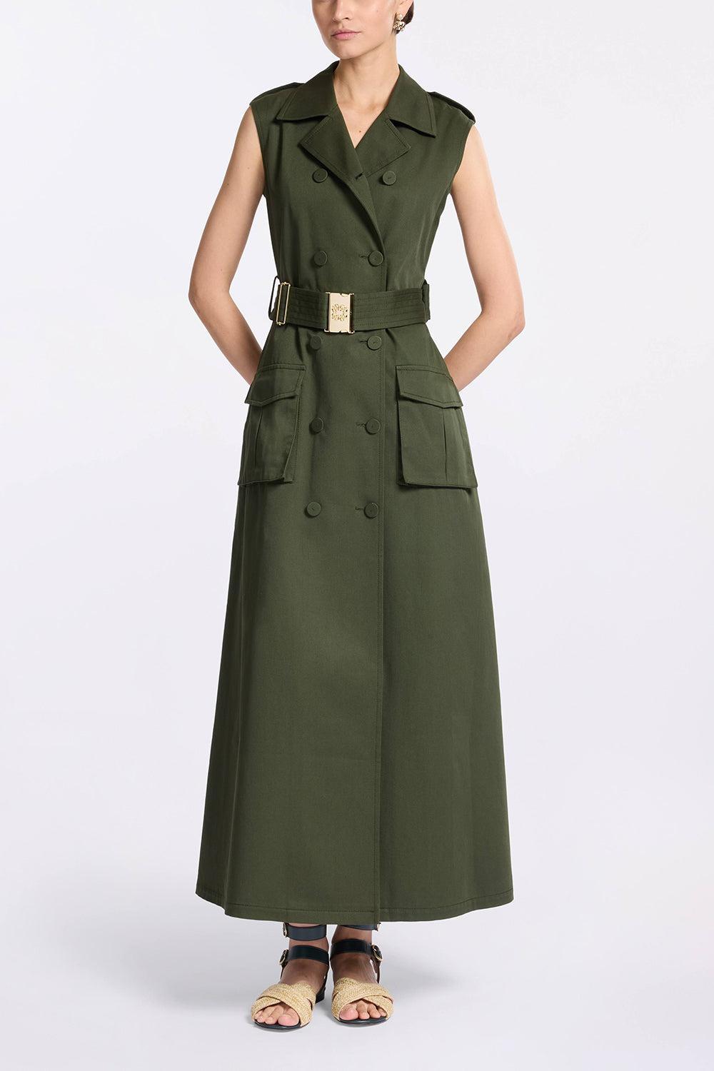 Gabardine Midi Dress-PALMSHDE-36-CLOTHINGDRESSCASUAL-ELIE SAAB