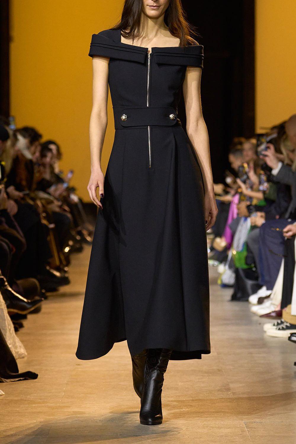 ELIE SAAB-Structured Midi Dress-