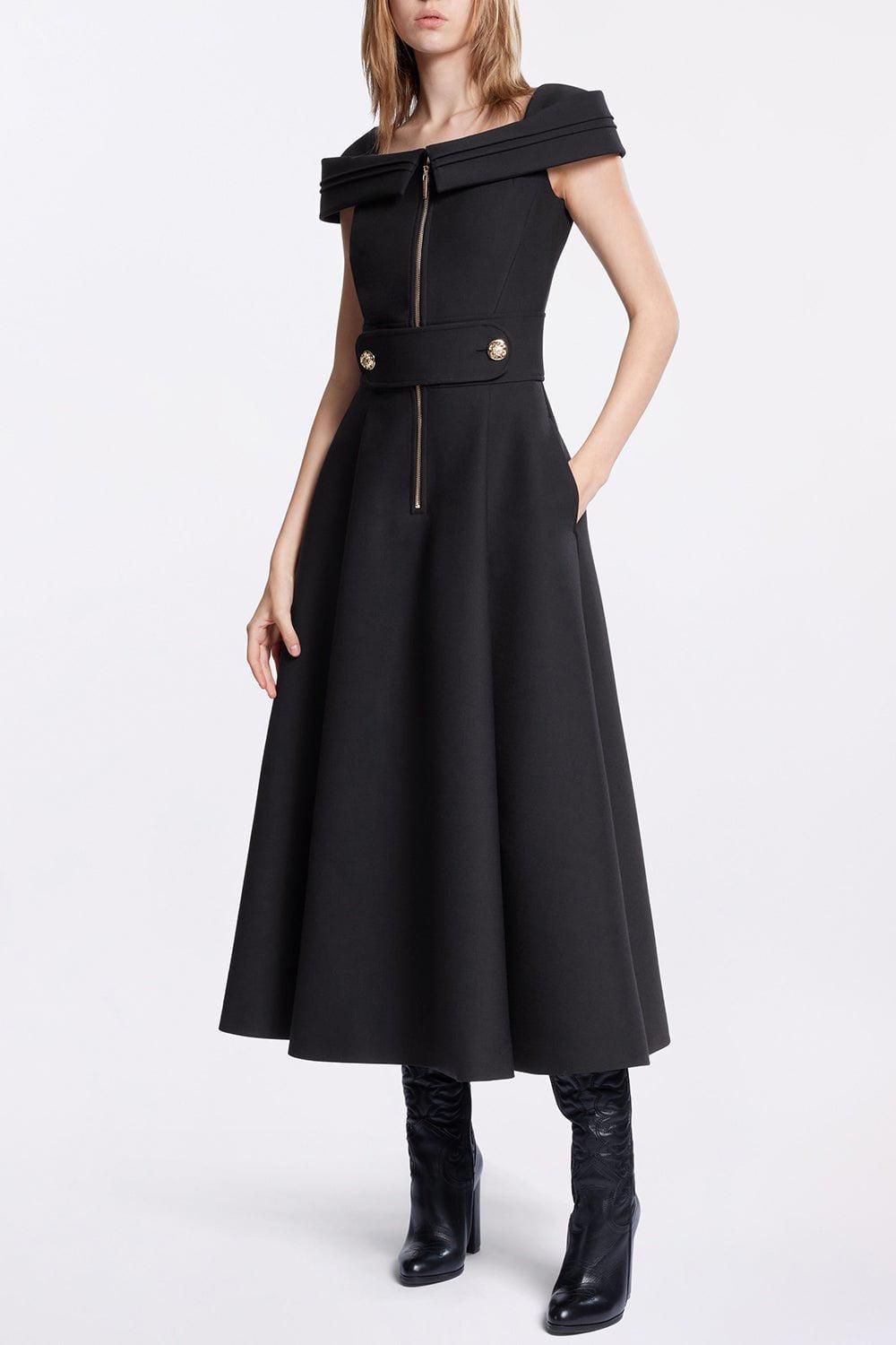 ELIE SAAB-Structured Midi Dress-