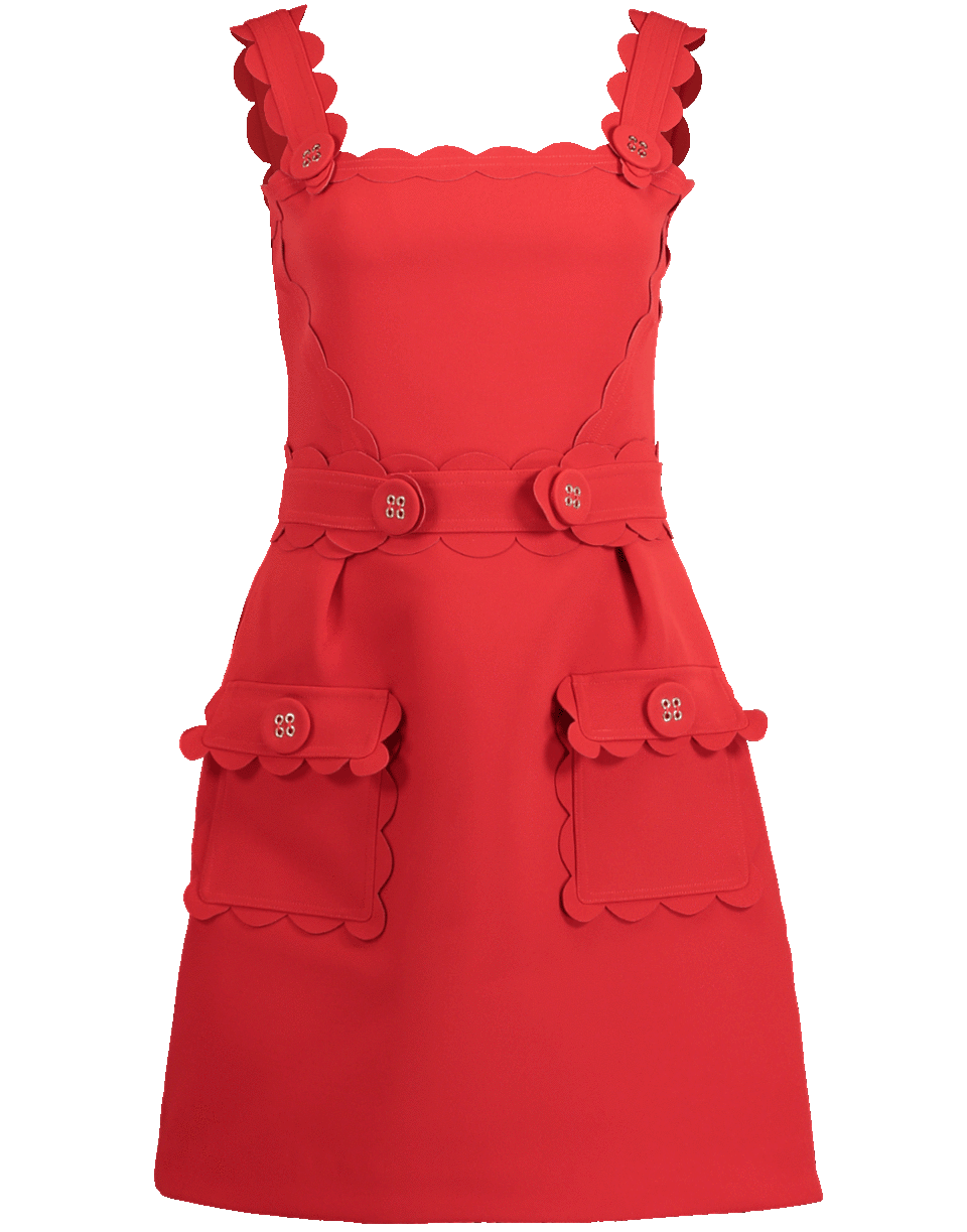 ELIE SAAB-Volume Scallop Hem Dress-