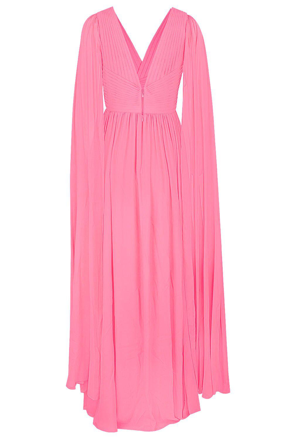 ELIE SAAB-V Neck Cape Gown-COSMOPOL