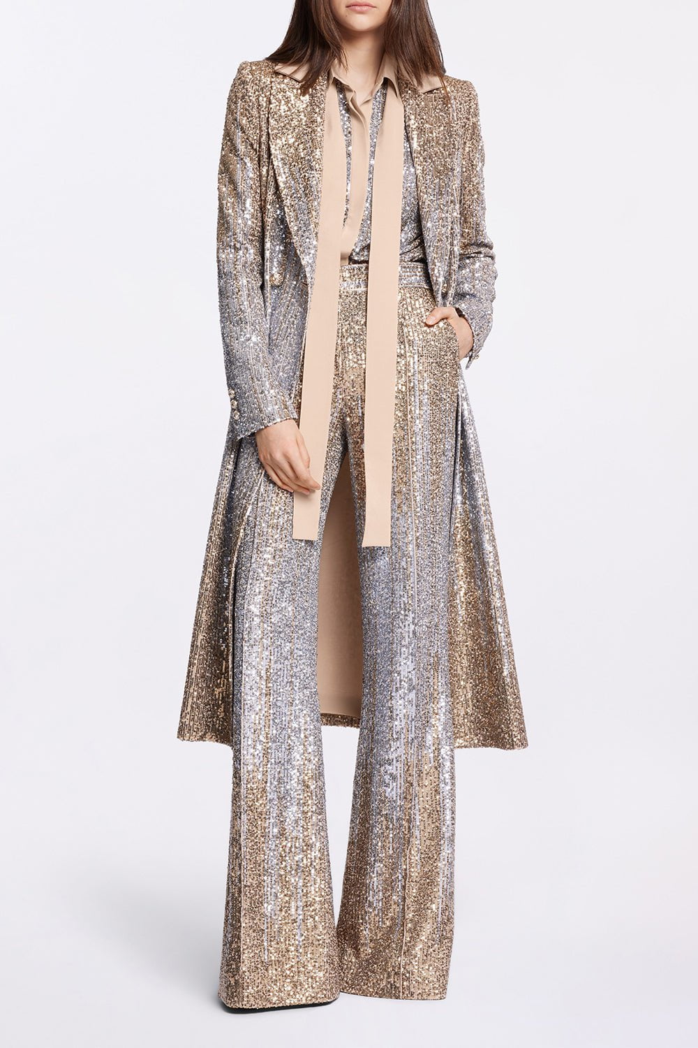ELIE SAAB-Sequin Embroidered Coat-