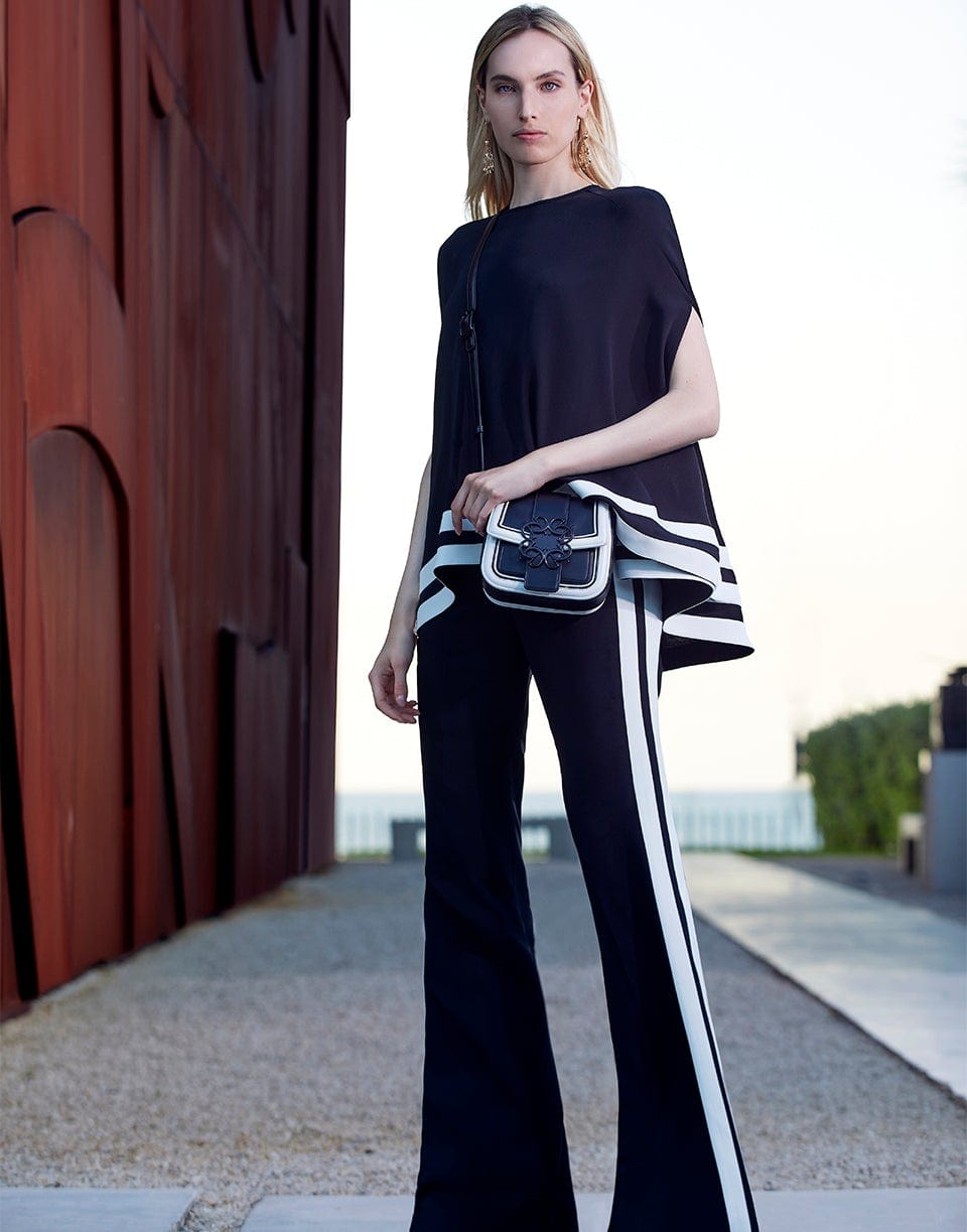ELIE SAAB-Crepe Cape Blouse-