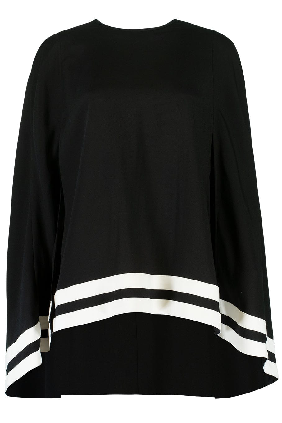 ELIE SAAB-Crepe Cape Blouse-