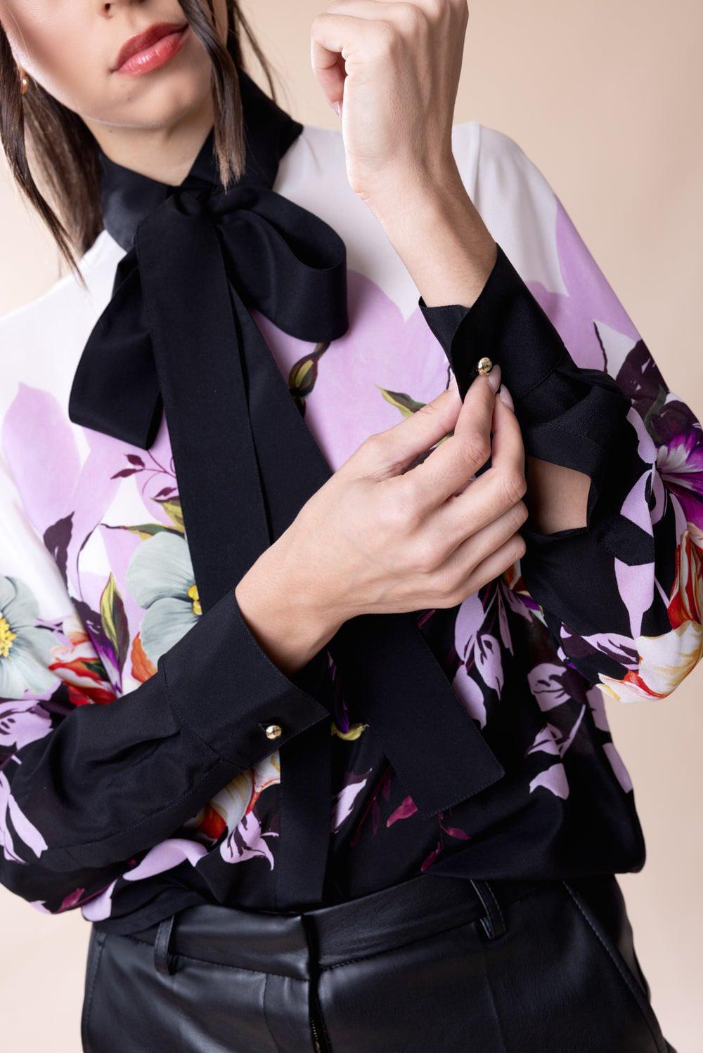 ELIE SAAB-Long Sleeve Floral Shirt-