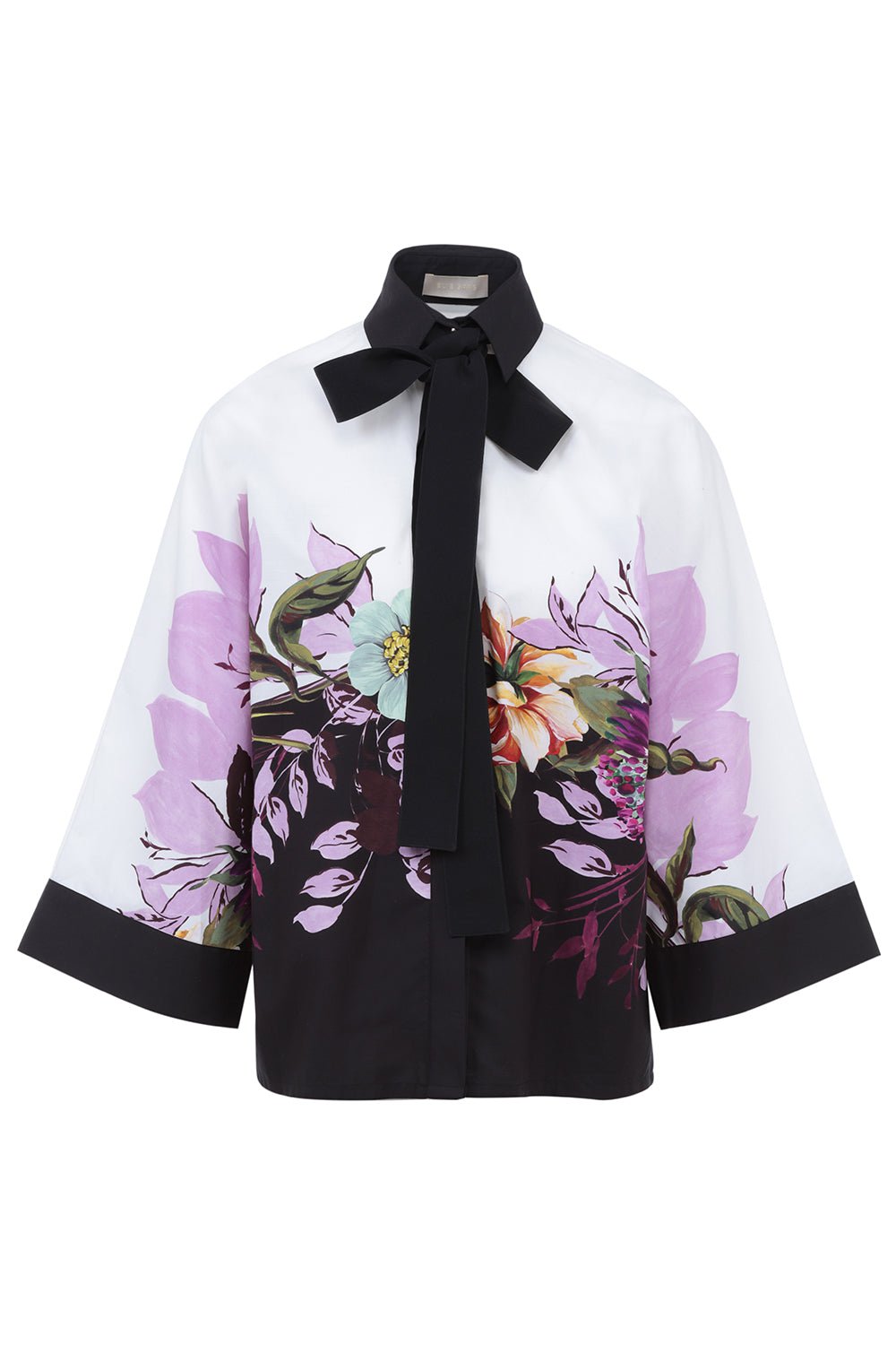 ELIE SAAB-Long Sleeve Floral Shirt-