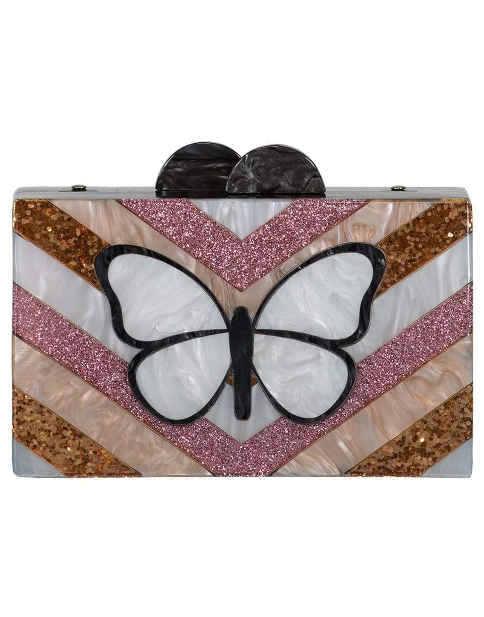ELIZABETH SUTTON-Butterfly Glitter Clutch-PINK